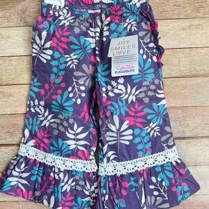 Ruffle Butts Purple Floral Ruffle Pants